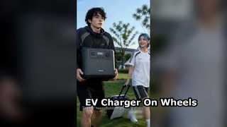Banco de energía de carga de vehículos eléctricos con ruedas móviles.