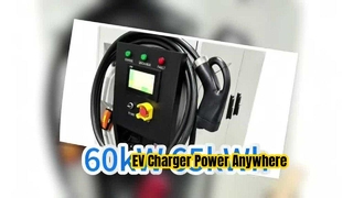 Cargador de vehículos eléctricos móvil Maxpower de 60 kW de potencia nominal y 65 kWh de capacidad con protección IP55, estación de carga portátil
