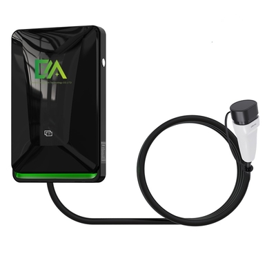 Un buen precio. 32A Estación de carga móvil de CA montada en la pared negra 22KW Cargador doméstico inteligente para vehículos eléctricos en línea