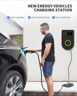 Un buen precio. 7kW 14kW 22kW Tipo 2 enchufe de carga rápida Estación de carga de vehículos eléctricos comerciales Enchufe de carga montada en la pared en línea