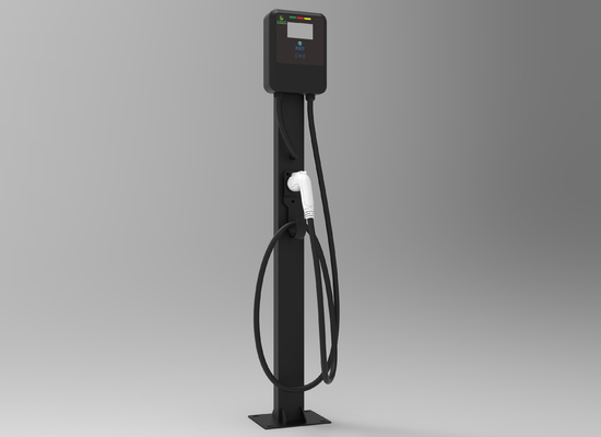 11KW AC EV Cargador de tarjeta de deslizamiento Tipo1 Tipo2 Comercial de montaje en el suelo público