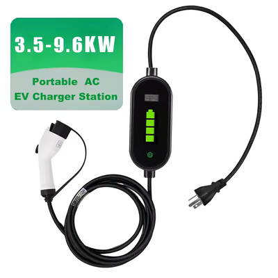 Un buen precio. 3.5KW 9.6KW Cargador portátil de baterías de automóviles eléctricos 16A 40A EVSE Sae J1772 Tipo 1 en línea
