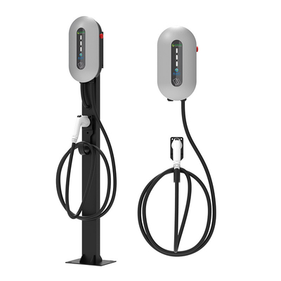 7KW/32A Cargador de vehículos eléctricos de plata montado en la pared / columna