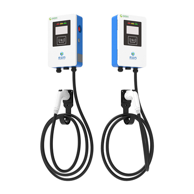 Un buen precio. 7KW/32A pila de carga de vehículos eléctricos de un solo arma de tipo azul y blanco montada en la pared / posterior en línea