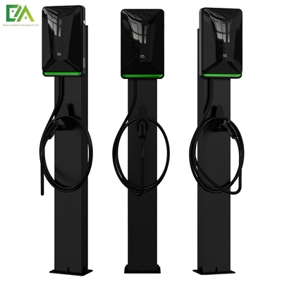 220V 380V 7kW 11KW 22KW Tipo de columna negra pila de carga AC para vehículos eléctricos domésticos