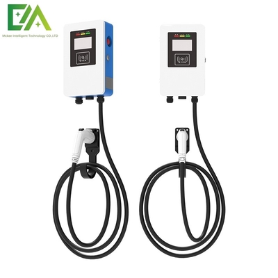 Un buen precio. 7KW 11KW 22KW Vehículo eléctrico azul y blanco montado en la pared con un solo cañón en línea