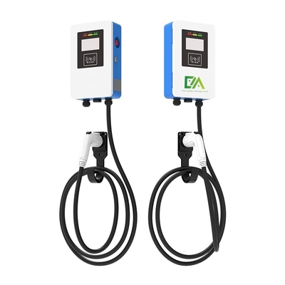 Un buen precio. 7KW 11KW 22KW 32A Pared azul y blanco montado en el coche eléctrico cargador de CA de arma única para uso doméstico en línea