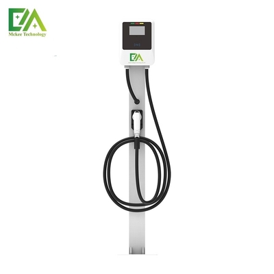 Casa blanca comercial 7KW/11KW/22KW de un solo arma vertical de carga de vehículos eléctricos de CA