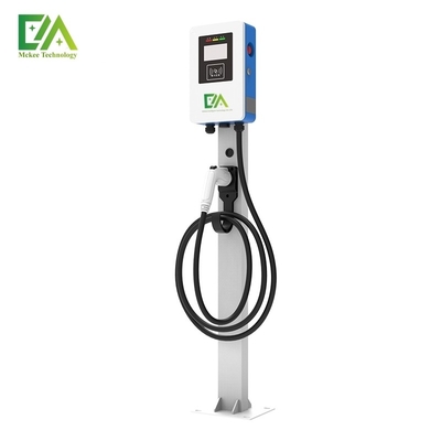 Cargador de corriente alterna de un solo cañón de 7KW/11KW/22KW para uso doméstico y comercial azul y blanco/cargador de vehículos eléctricos