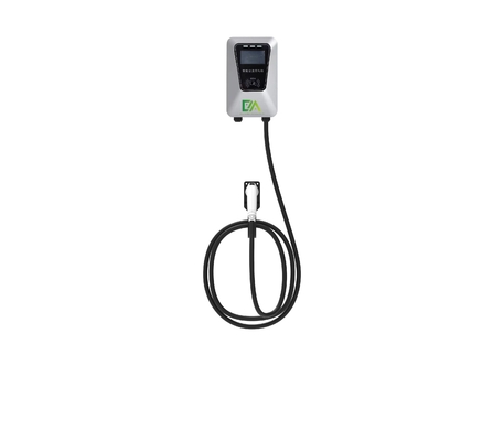 Accesorios de carga de vehículos eléctricos estándar europeos con pantalla de 7 kW 4g con conexión a una sola estación de carga de pistola