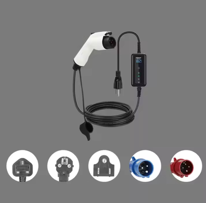 Un buen precio. 7KW 32A 1 Cargador portátil eléctrico de fase única Tipo 1 5M 10m Cable Cargador de automóvil eléctrico Caja de pared Estación de carga de automóvil eléctrico CEE Plug en línea