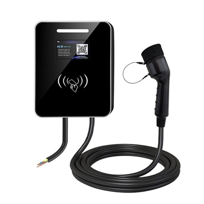 Cargador EV doméstico de alta calidad de 22kW IP54 con conector Tipo 2 a prueba de agua con pantalla LCD, certificado CE