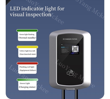 Un buen precio. Cargador comercial de CA 7KW EV Tipo 2 EV Car 14KW Cargador inteligente controlado por voz IP55 Cargador de CA seguro EV con balance de carga en línea