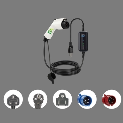Cargador Ev 16a 32a 3.5kw 7kw Cargador Ev portátil Vehículo eléctrico Estación de carga rápida Cargador Evse portátil