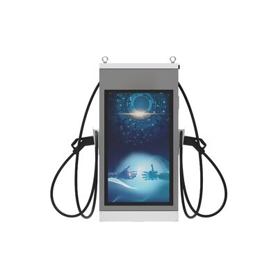 Cargador de vehículos eléctricos comerciales de corriente continua multifuncional con pantalla LCD de publicidad de 55 pulgadas IP54 OCPP1.6J refrigerado por aire 240 kW para la operación de la flota de carreteras de estaciones de estacionamiento
