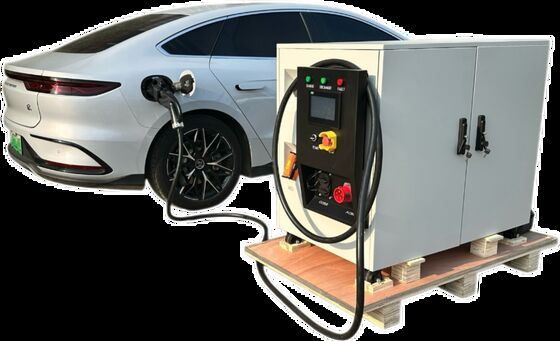 Un buen precio. Cargador de vehículos eléctricos móvil Maxpower de 60 kW de potencia nominal y 65 kWh de capacidad con protección IP55, estación de carga portátil en línea