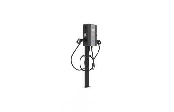 Un buen precio. Pilas de carga de CA de doble cañón de 22kW, diseño a prueba de rayos, sobrevolución, bajovolución y otras protecciones de seguridad, tipo de columna en línea