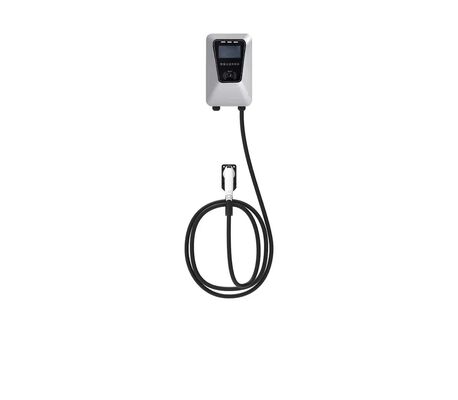 Un buen precio. Pila de carga de CA de plata EV del solo puerto del estilo 7kW 32A de la columna de la pared en línea