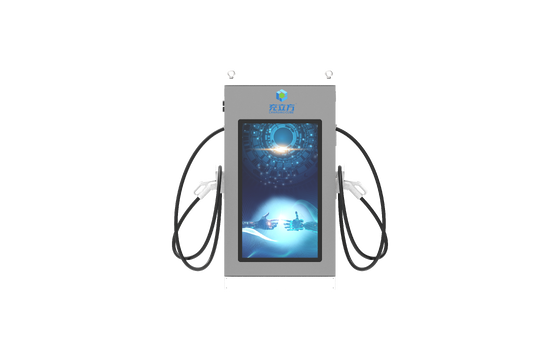 Un buen precio. Pila de carga de vehículos eléctricos comerciales con pantalla publicitaria. Solución de doble ingreso para los operadores de estaciones de carga En línea