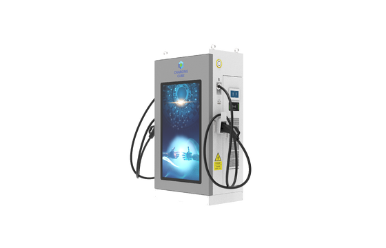 Un buen precio. Pila de recarga de vehículos eléctricos amigable con pantalla publicitaria. En línea