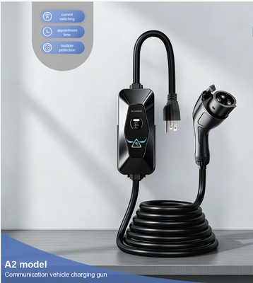 Un buen precio. Protección IP54 UL94 V0 Retardante de llama A2 AC Cargador portátil para automóviles Tipo1 7.6KW 6A‐32A 85V‐265V Entrada 1.68 pulgadas de pantalla LCD Cargador EV En línea