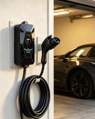 Un buen precio. Cargador portátil para coche eléctrico de 9.6 kW CA A2 Tipo 1, entrada 6A‑40A 85V‑265V, pantalla LCD de 1.68 pulgadas, protección IP54, cargador para VE ignífugo UL94 V0 En línea