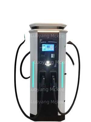 Un buen precio. Cargador rápido para vehículos eléctricos MCKEE de 120 kW con doble puerto de CC, estación de carga comercial con conectores multiesándar y OCPP1.6J En línea