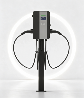 Un buen precio. Cargador de vehículos eléctricos de alto rendimiento de corriente alterna Tipo1 11KW Diseño de doble arma IP54 OCPP1.6J Construido en pantalla táctil a color de 4,3 pulgadas 4G WIFI Ethernet APP Desliza la tarjeta de exploración de código de activación En línea
