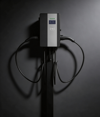 Un buen precio. Caja Compacta de Pared CLF AC 11D Cargador de Vehículos Eléctricos Tipo2 11KW Doble Pistola Equipo de Carga AC IP54 OCPP1.6J Pantalla Táctil de Alto Brillo de 4.3 Pulgadas En línea
