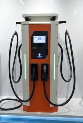 Un buen precio. Cargador rápido CC de doble conector CCS2 de 160 kW IP54 OCPP1.6J con certificación TUV y pantalla táctil de 10 pulgadas para depósitos de flotas En línea