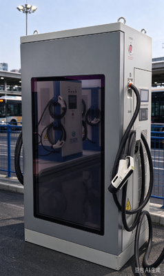 60kW Serie de pantalla de publicidad con doble arma de carga de vehículos eléctricos de corriente continua de 55 pulgadas LCD de 10 pulgadas OCPP1.6J IP54